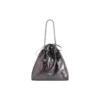 Bolso tipo tote mediano Crush metalizado «Gris» 7429412AATG1314