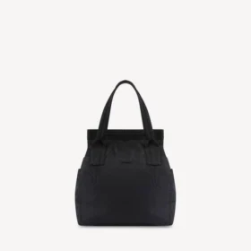 Bolso tipo tote militar para hombre, mediano, en negro
