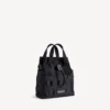 Bolso tipo tote militar para hombre, pequeño, en negro