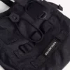 Bolso tipo tote militar para hombre, pequeño, en negro