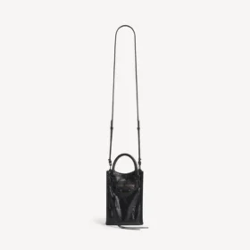 Bolso tipo tote para mujer «Le City» con soporte para celular, en negro
