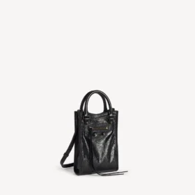 Bolso tipo tote para mujer «Le City» con soporte para celular, en negro