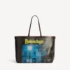 Bolso tote grande para mujer en negro/amarillo Bolso tote grande para mujer en negro/amarillo