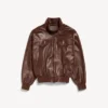 Bomber de cuello alto para hombre en color castor