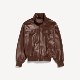 Bomber de cuello alto para hombre en color castor