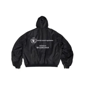 Bomber ligero con capucha Balenciaga x WFP «Negro» 752178TLO251000