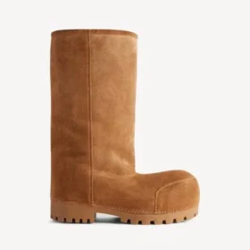 Bota alta de piel de Alaska para mujer en color marrón