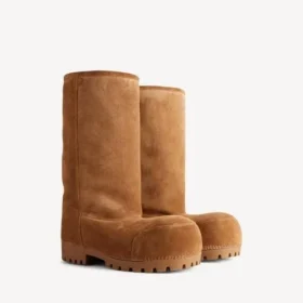 Bota alta de piel de Alaska para mujer en color marrón