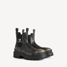 Bota chelsea Strike para hombre en negro/beige