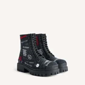 Bota Combat Strike para hombre en negro