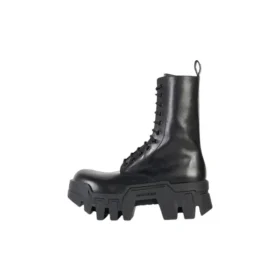 Bota con cordones Bulldozer «Piel de becerro vegetal negra» 671554WBCQ01000