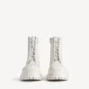 Bota de combate para hombre en blanco