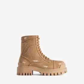 Bota de combate para hombre en color marrón