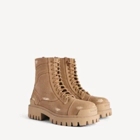 Bota de combate para hombre en color marrón