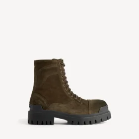 Bota de combate para hombre en color oliva