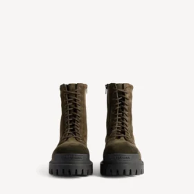 Bota de combate para hombre en color oliva