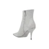 Botas con tacón de cuchillo de 85 mm y purpurina «Silver» 579280WA7018163