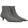 Botas de lana a cuadros con punta afilada «Gris» 579218W1SR01214