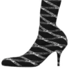 Botas de spandex con logotipo Monogram de 80 mm «Negro» 549784W1P601264