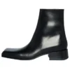 Botas de tobillo de punta cuadrada «Cuero negro» 678108WBC301000