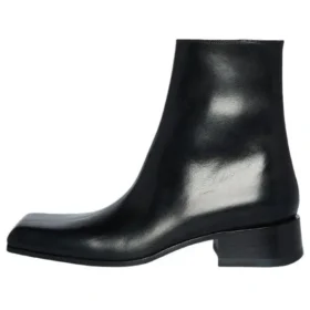 Botas de tobillo de punta cuadrada «Cuero negro» 678108WBC301000