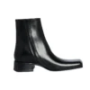Botas de tobillo de punta cuadrada «Cuero negro» 678108WBC301000