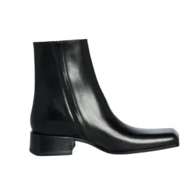 Botas de tobillo de punta cuadrada «Cuero negro» 678108WBC301000