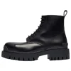 Botas Martin Mid con cordones de piel de vaca pequeña «Negro» 589338WA9601000
