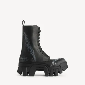 Botines con cordones Bulldozer para hombre en negro
