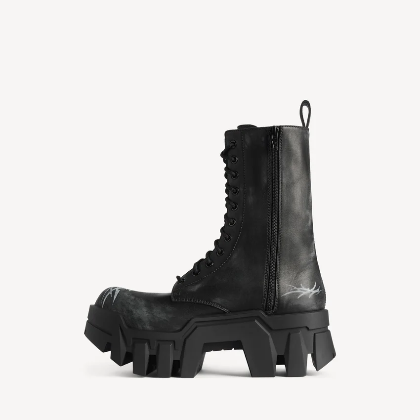 Botines con cordones Bulldozer para hombre en negro Botines con cordones Bulldozer para hombre en negro