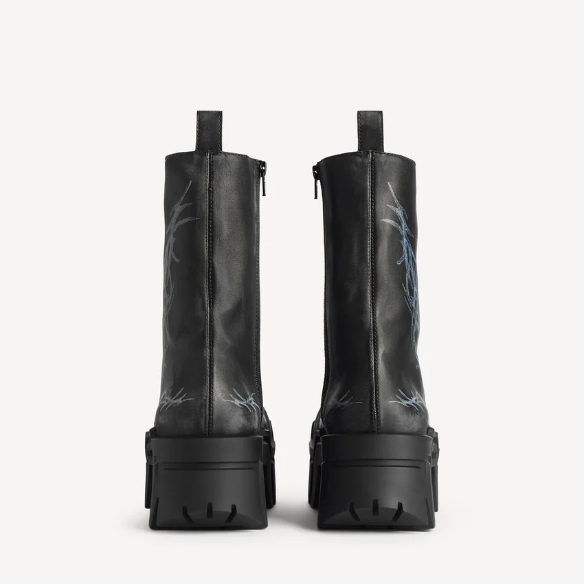Botines con cordones Bulldozer para hombre en negro Botines con cordones Bulldozer para hombre en negro