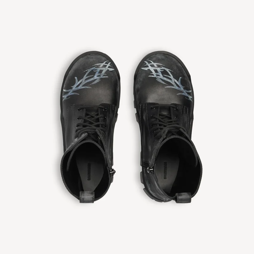 Botines con cordones Bulldozer para hombre en negro Botines con cordones Bulldozer para hombre en negro