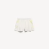 Boxer de mujer de corte en A con estampado tie-dye extremo en blanco/amarillo