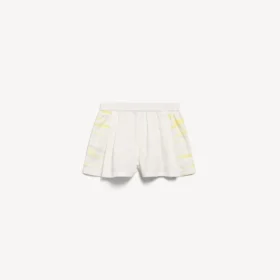 Boxer de mujer de corte en A con estampado tie-dye extremo en blanco/amarillo