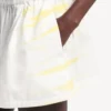 Boxer de mujer de corte en A con estampado tie-dye extremo en blanco/amarillo