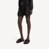 Boxers de corte en A para mujer en negro