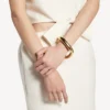 Brazalete Eisa para mujer en oro brillante