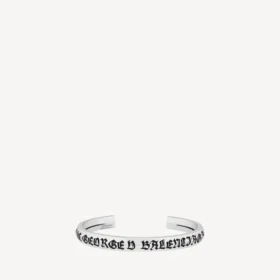 Brazalete Melrose para hombre en plata antigua
