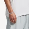 Brazalete Melrose para hombre en plata antigua Brazalete Melrose para hombre en plata antigua