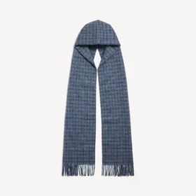 Bufanda con capucha para hombre en azul