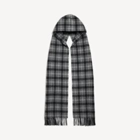 Bufanda con capucha para hombre en gris
