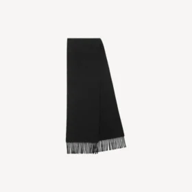 Bufanda con flecos para hombre en negro