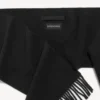 Bufanda con flecos para hombre en negro