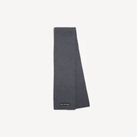 Bufanda con parche para hombre en gris