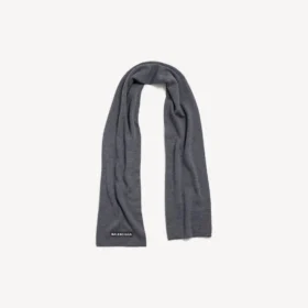 Bufanda con parche para hombre en gris