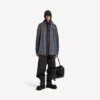 Bufanda con parche para hombre en gris
