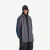 Bufanda con parche para hombre en gris