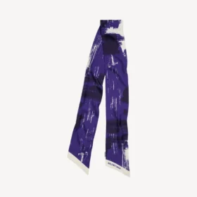 Bufanda Twilly para mujer con estampado de pinceles en azul