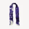 Bufanda Twilly para mujer con estampado de pinceles en azul