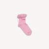 Calcetines con lazo para mujer en rosa/rojo